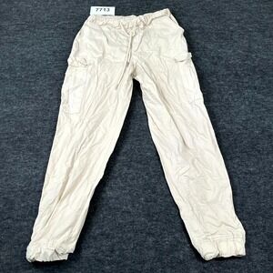 Sweet Envy Cargo Pants Womens Medium Beige‎ Drawstring Joggers Flat Front Casual